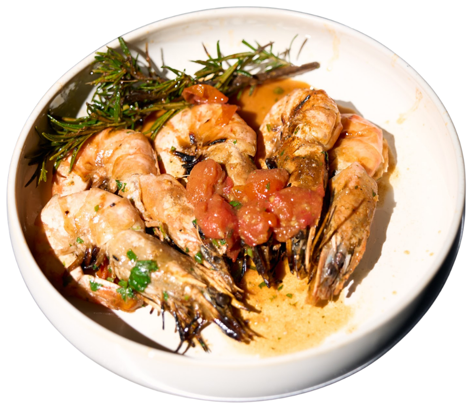 Gegrillte Garnelen mit Rosmarin