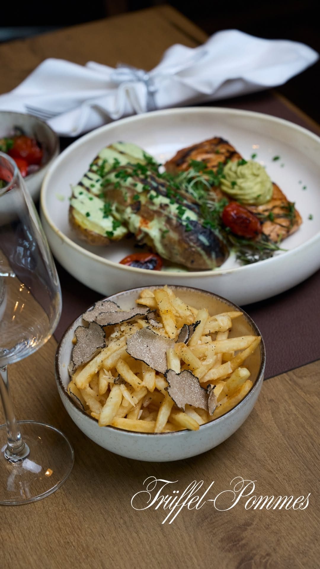 Grilllachs mit Trüffelpommes